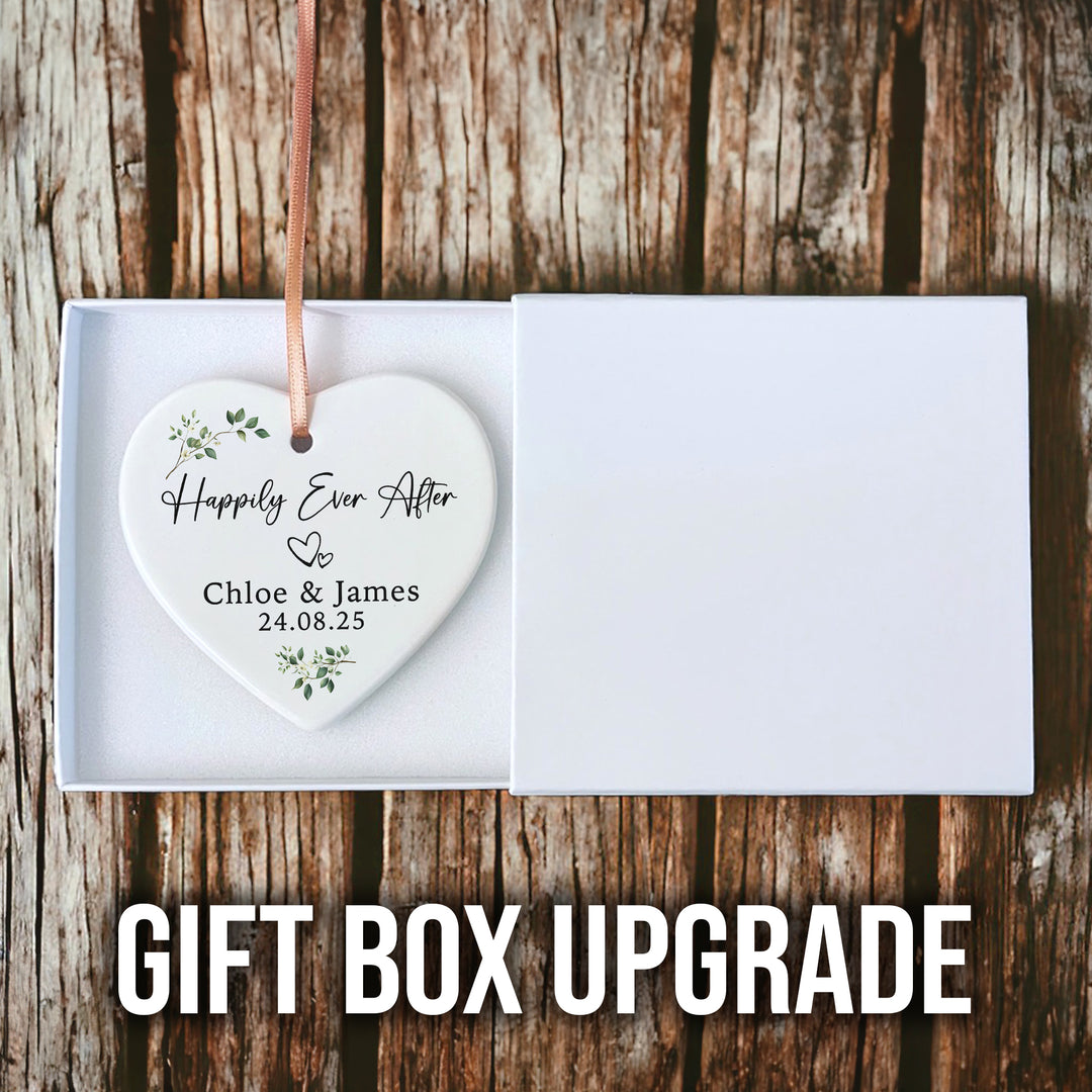 Ceramic Heart Ornament "Happily Ever After"