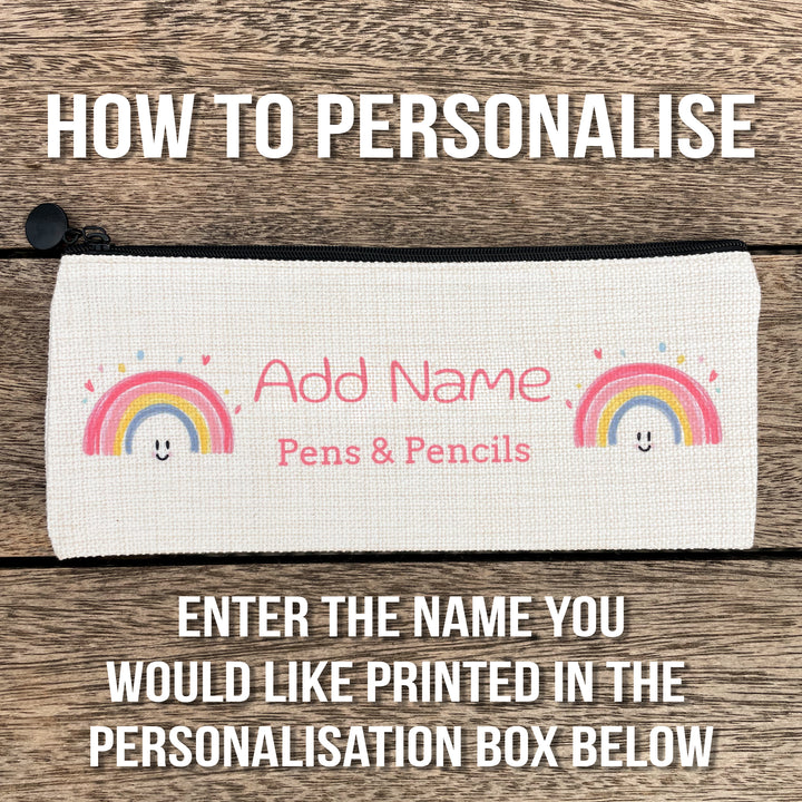 Personalised Pencil Case - Rainbow