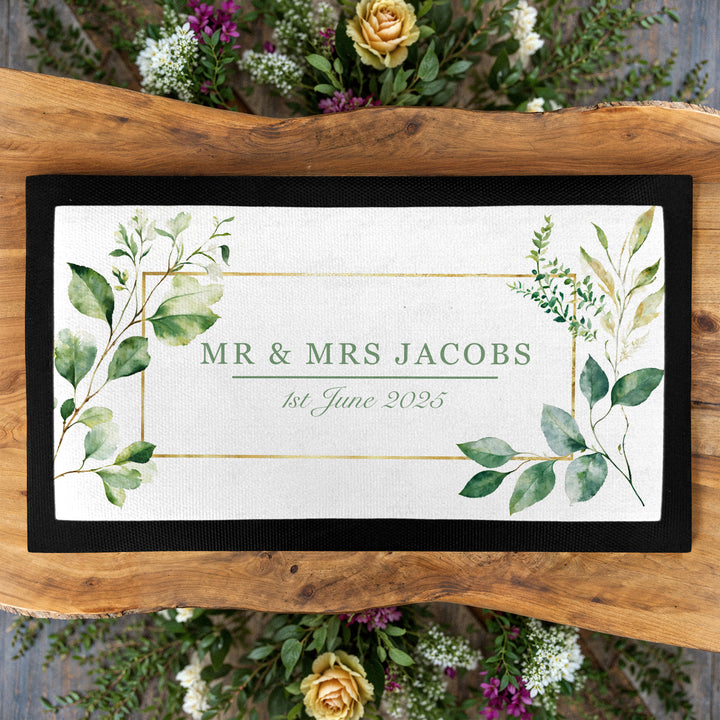 Rubber Bar Mat - Floral Wedding